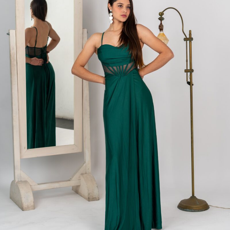 Vestido Verde corset Amplio