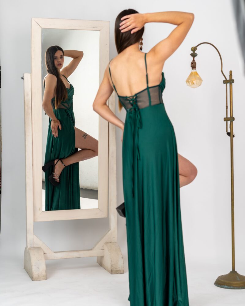 Vestido Verde corset Amplio