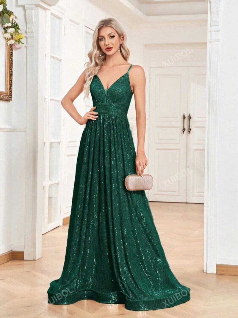 Vestido Verde Acordonado