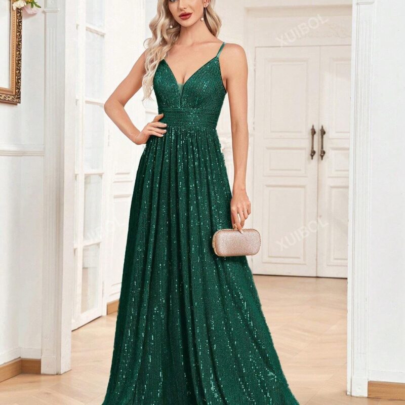 Vestido Verde Acordonado